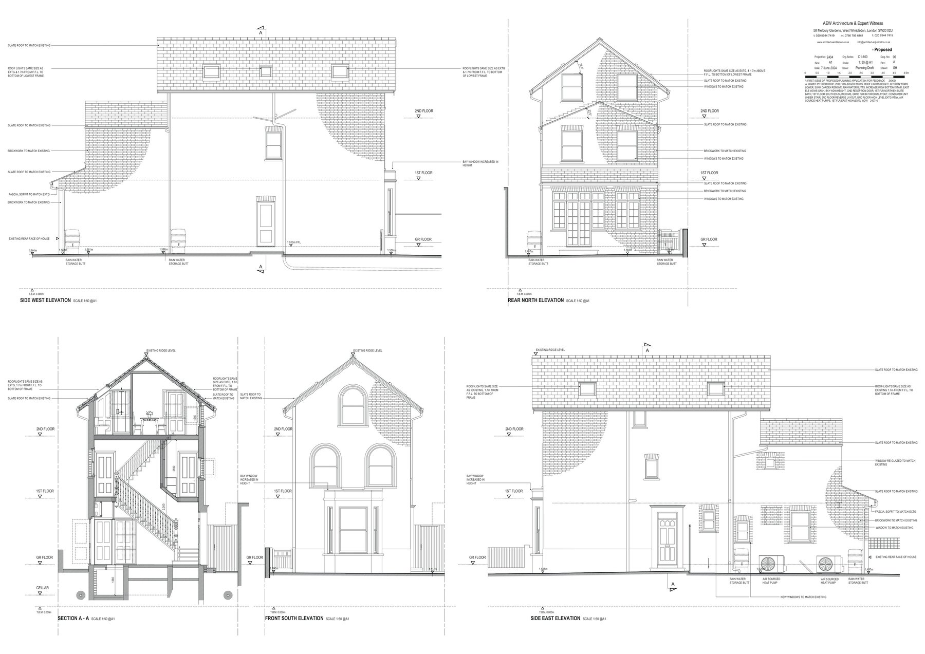 AEW obtain planning for extensions to detached house in central Wimbledon