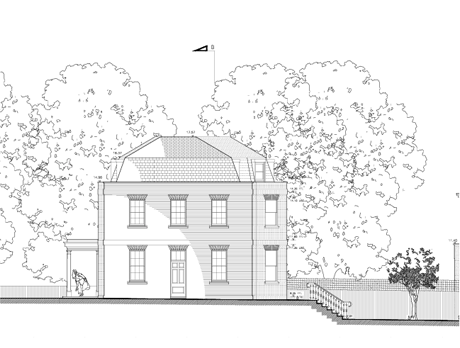 AEW design detached house in Conservation Area on bank of Thames April image 4
