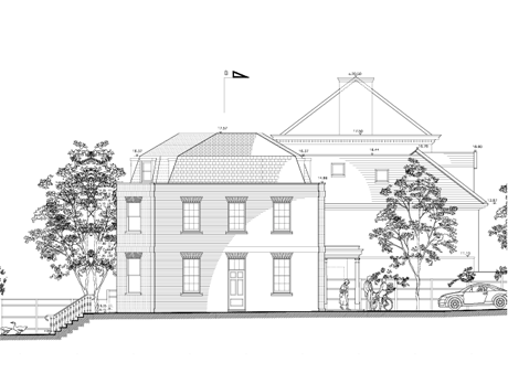 AEW design detached house in Conservation Area on bank of Thames April image 7